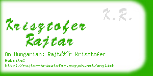 krisztofer rajtar business card